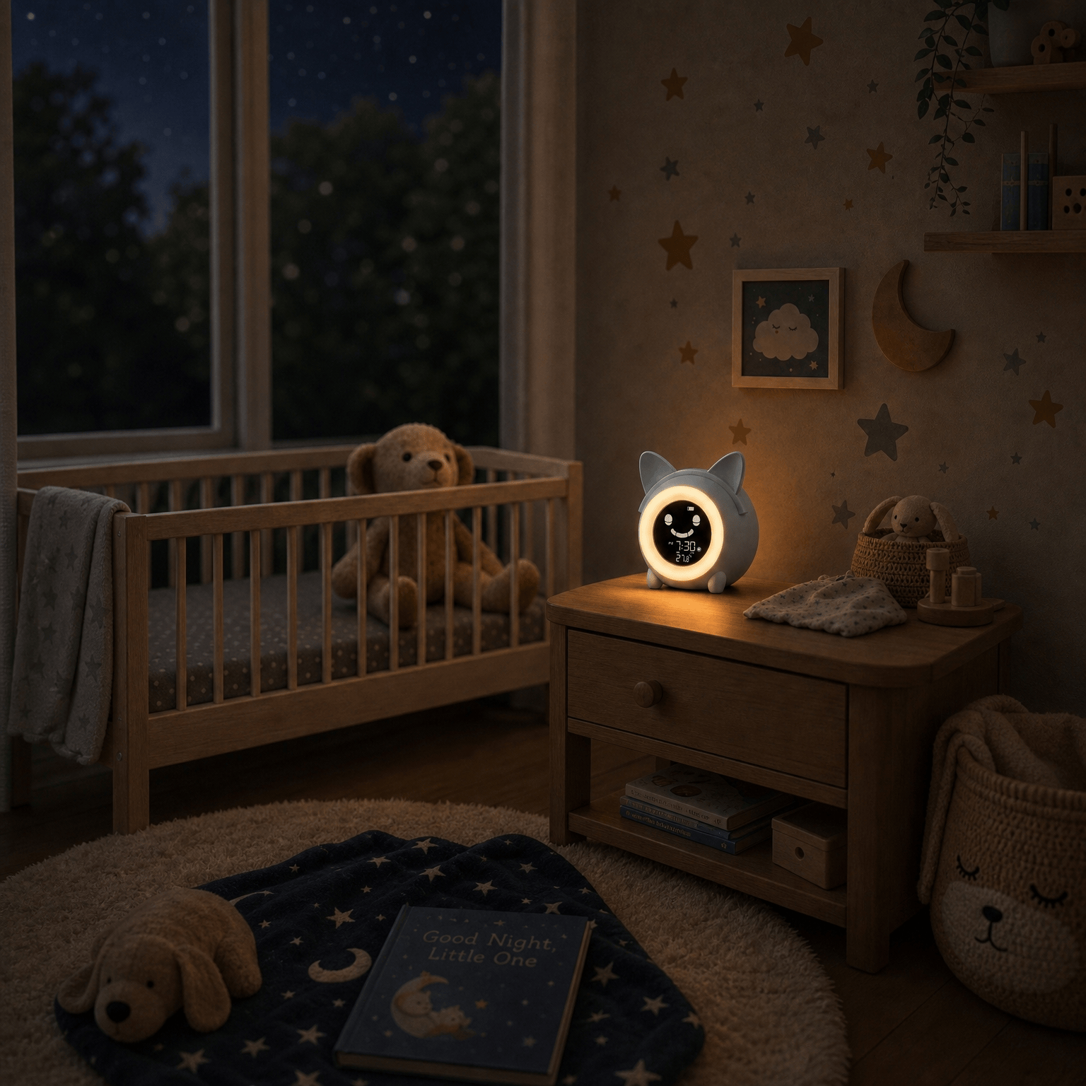 Veilleuse réveil chat enfant - DeskKitty