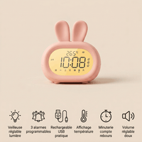 Veilleuse réveil enfant lapin - BunnyClock