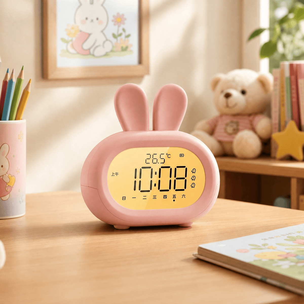 Veilleuse réveil enfant lapin - BunnyClock