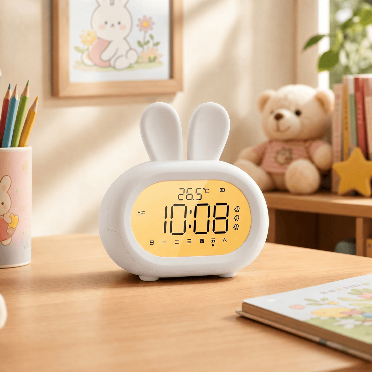 Veilleuse réveil enfant lapin - BunnyClock