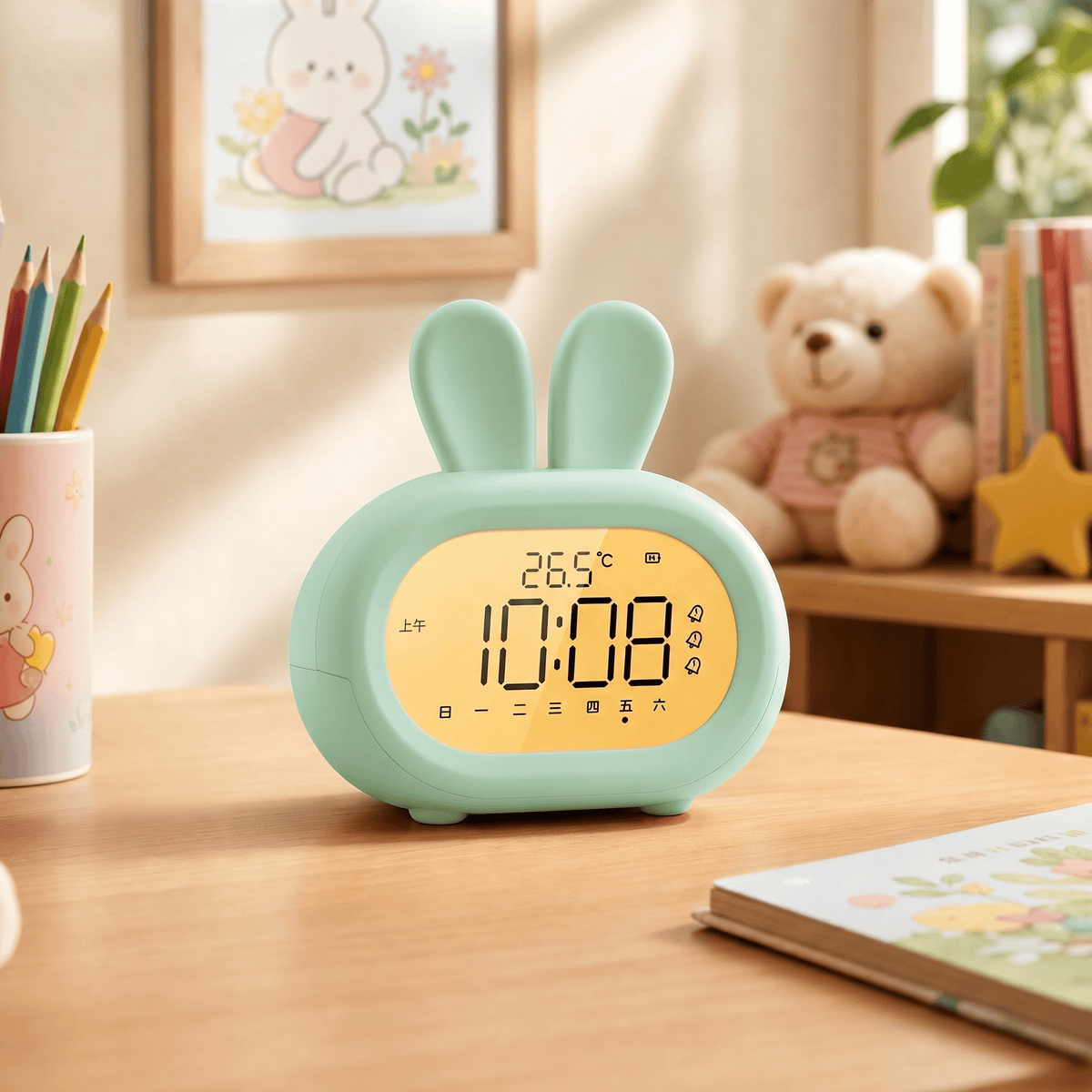 Veilleuse réveil enfant lapin - BunnyClock