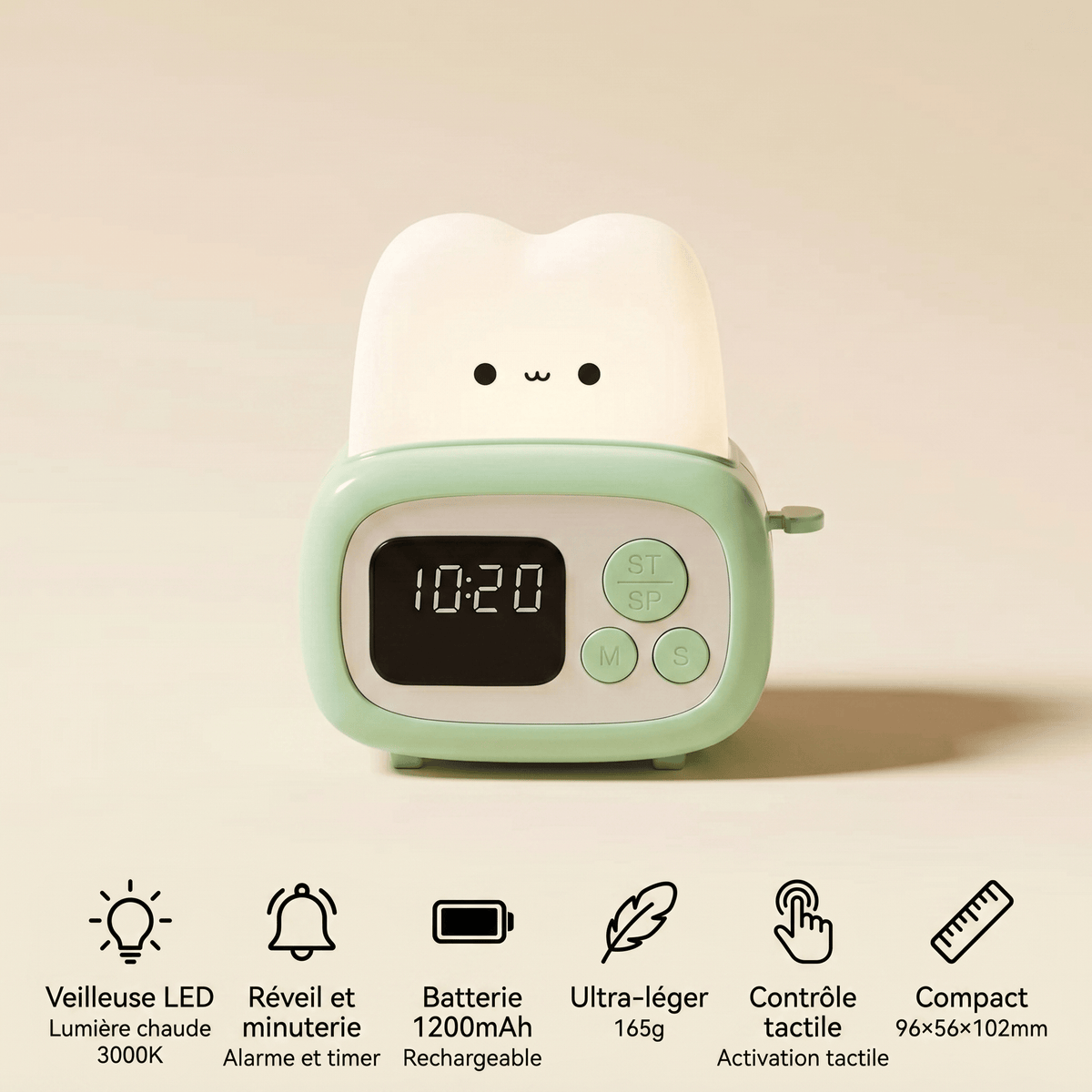 Veilleuse réveil grille pain - BreadAlarm