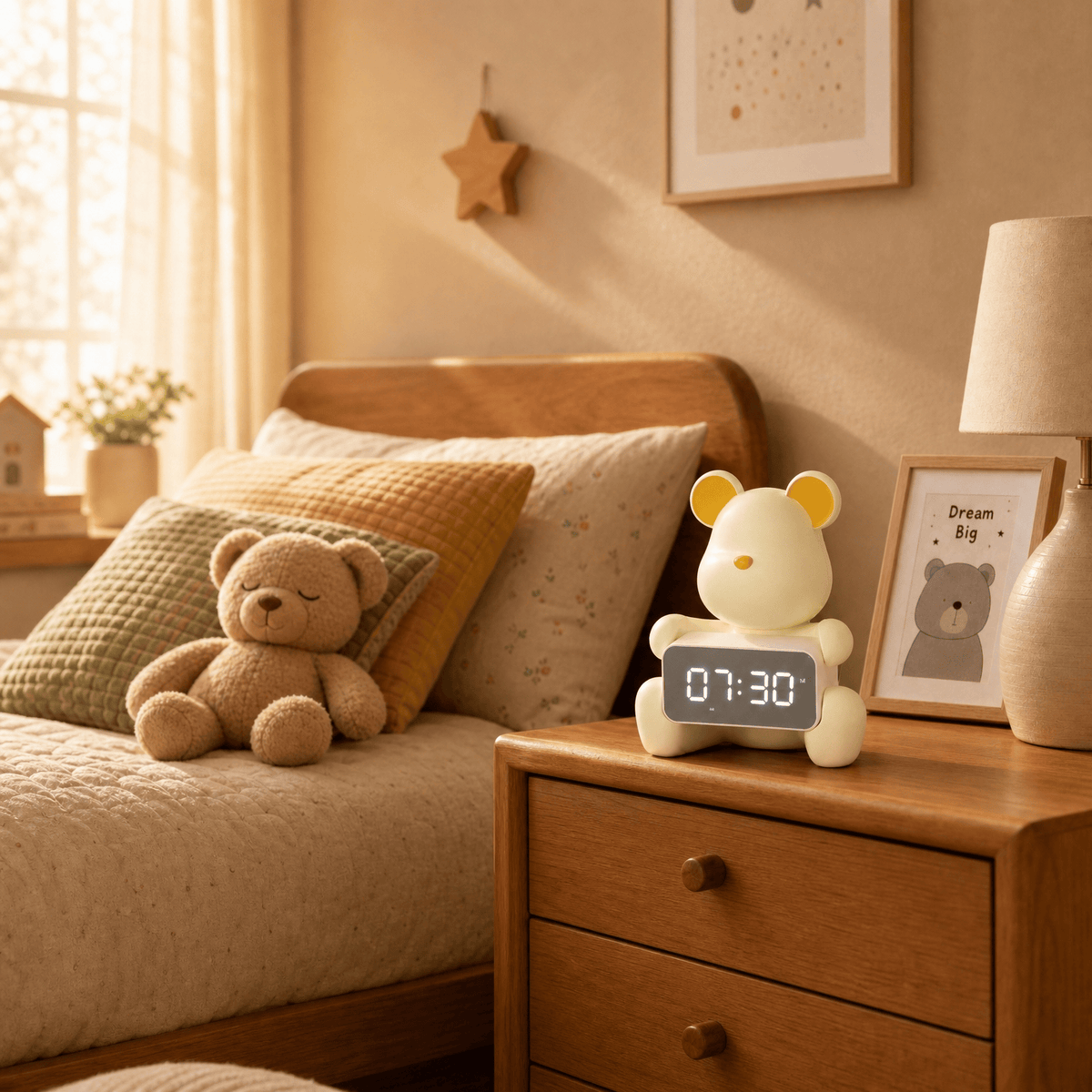 Veilleuse réveil horloge ours enfant - SmartBear