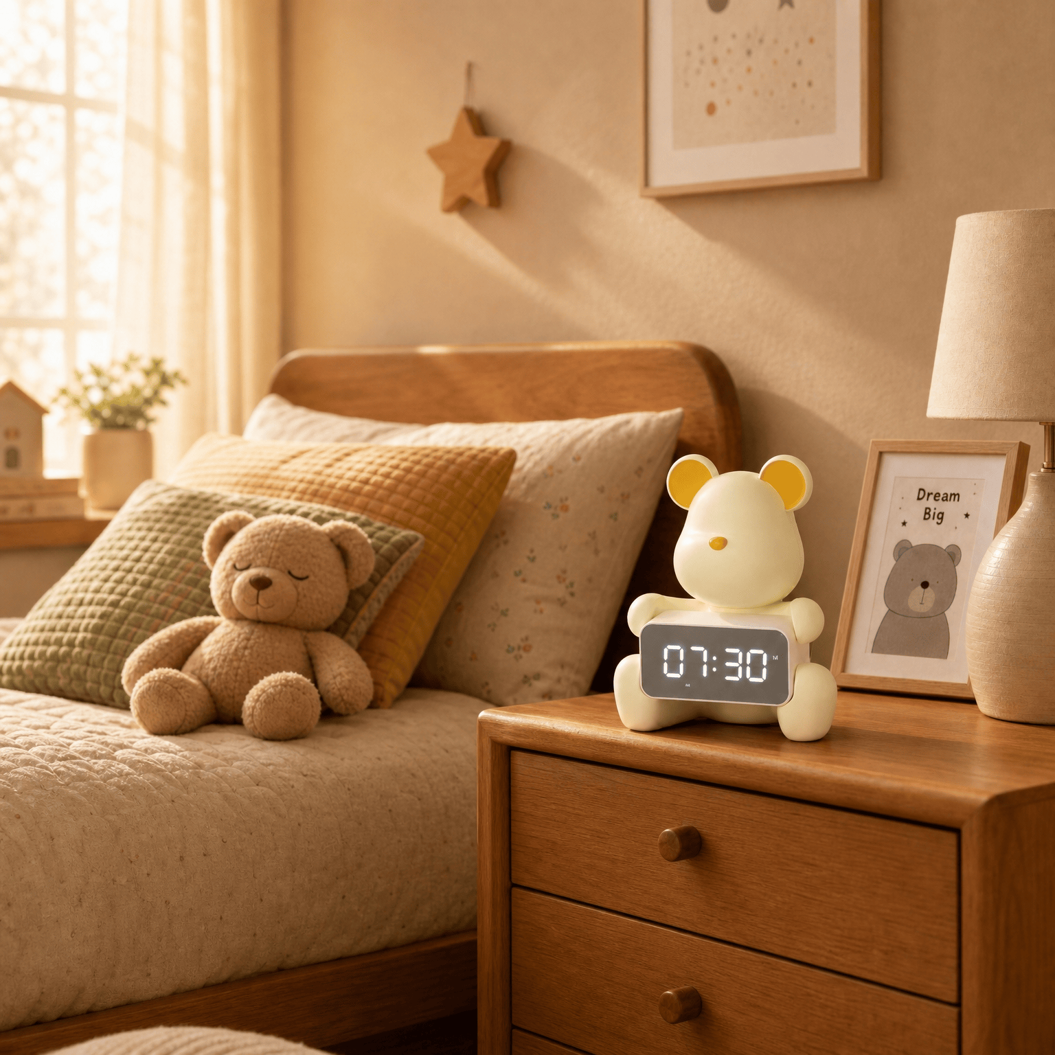 Veilleuse réveil horloge ours enfant - SmartBear