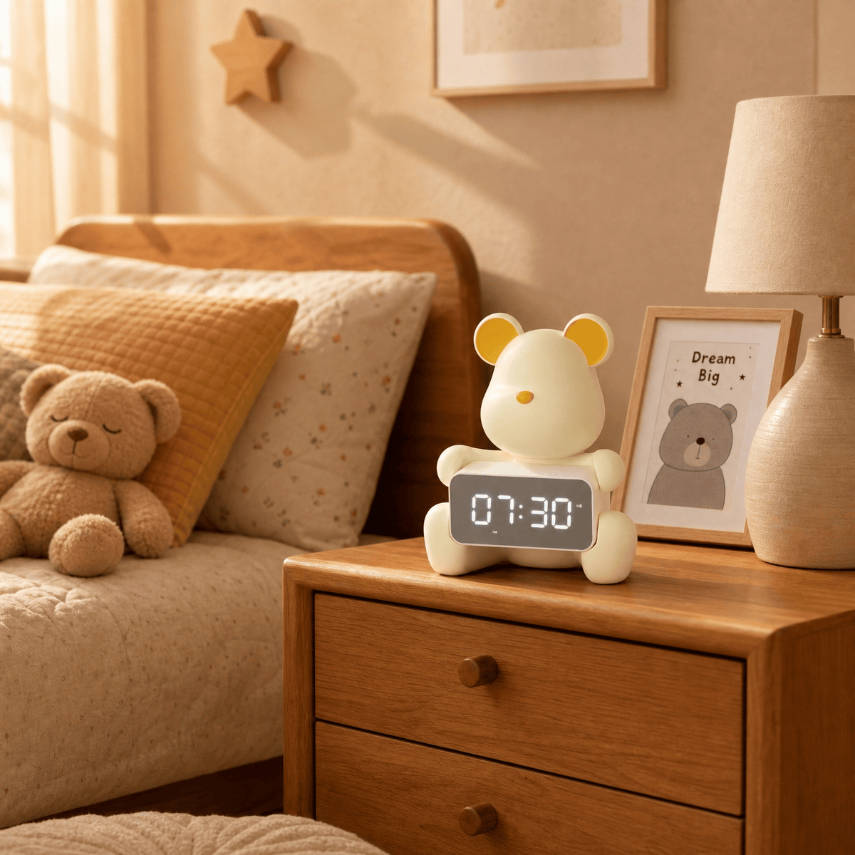 Veilleuse réveil horloge ours enfant - SmartBear