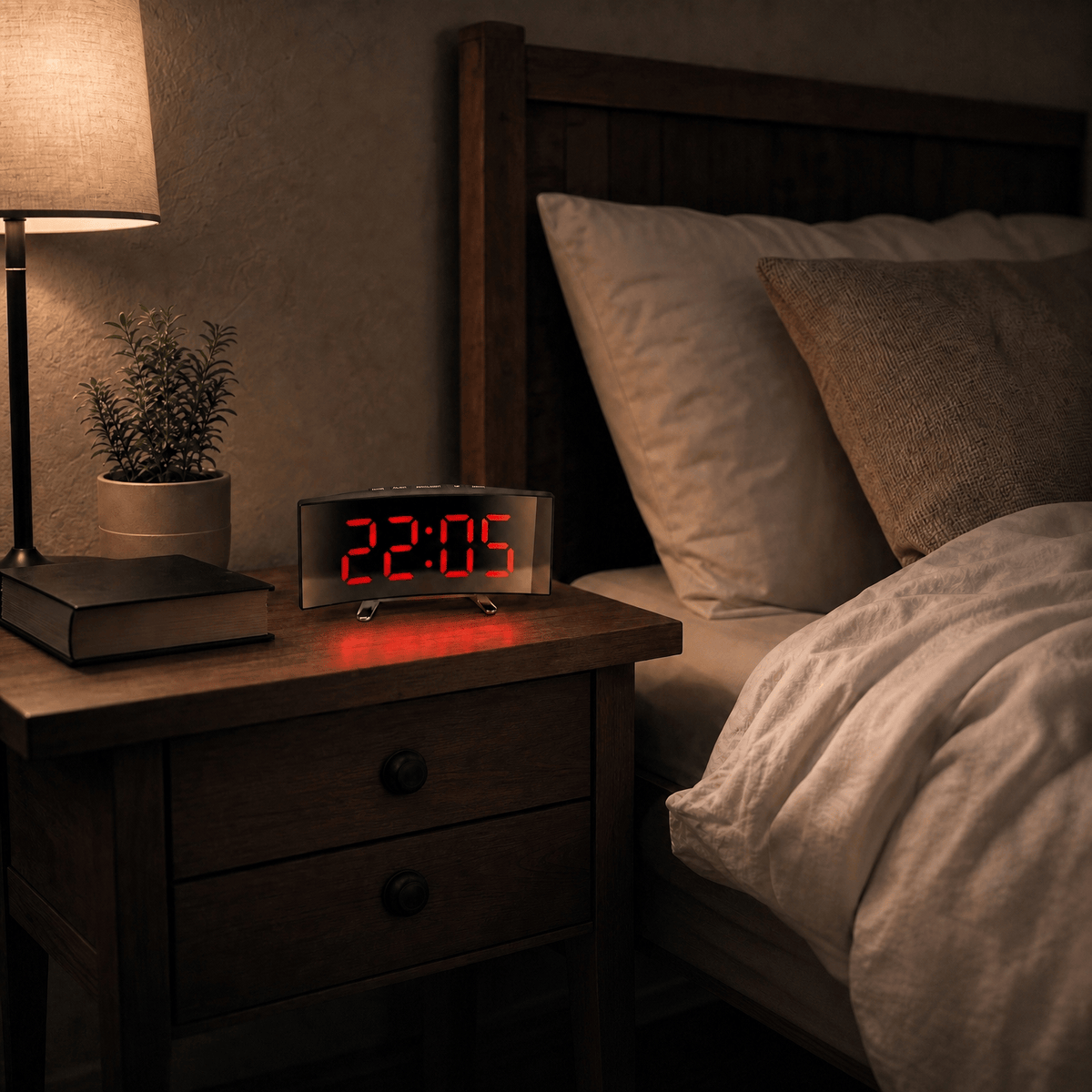 Veilleuse réveil miroir LED - GoTime