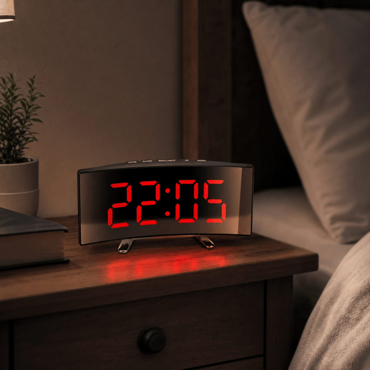 Veilleuse réveil miroir LED - GoTime