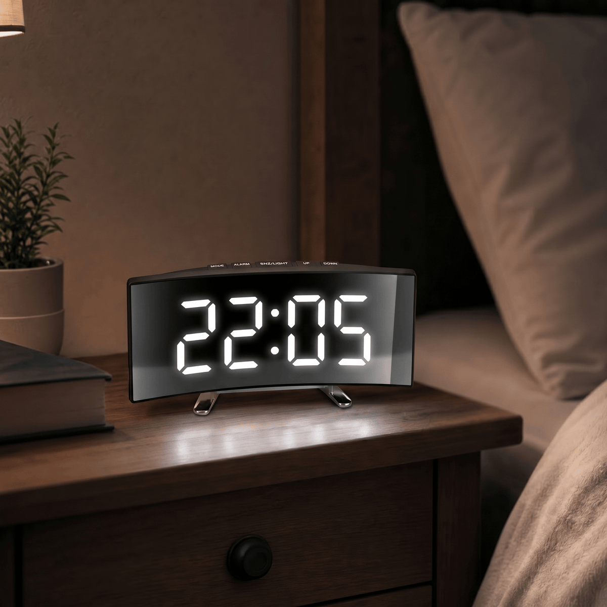 Veilleuse réveil miroir LED - GoTime
