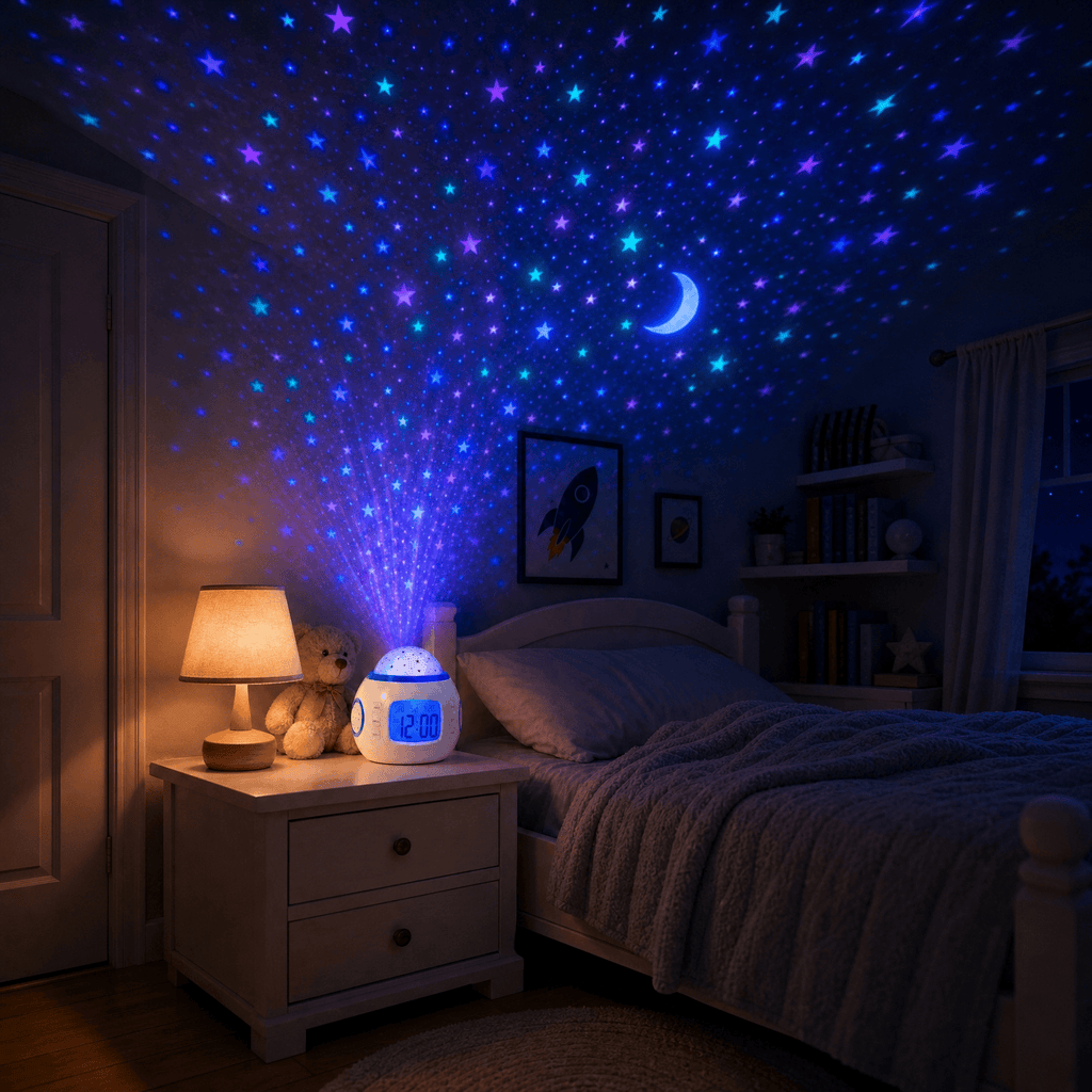 Veilleuse réveil projecteur ciel étoilé - SkyGlow