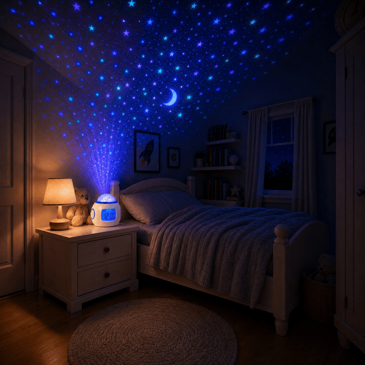 Veilleuse réveil projecteur ciel étoilé - SkyGlow