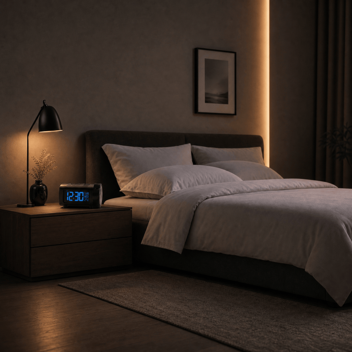 Veilleuse réveil projecteur LED - SkyClock