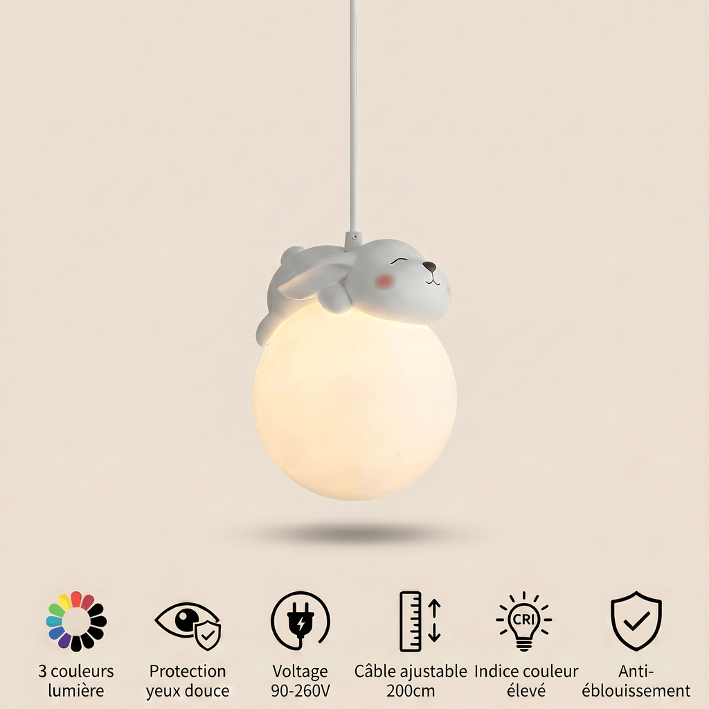 Veilleuse suspension lapin chambre bébé - BunnyDoux