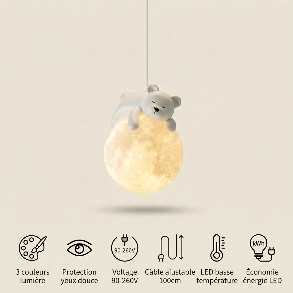 Veilleuse suspension luminaire ours - CozyBear