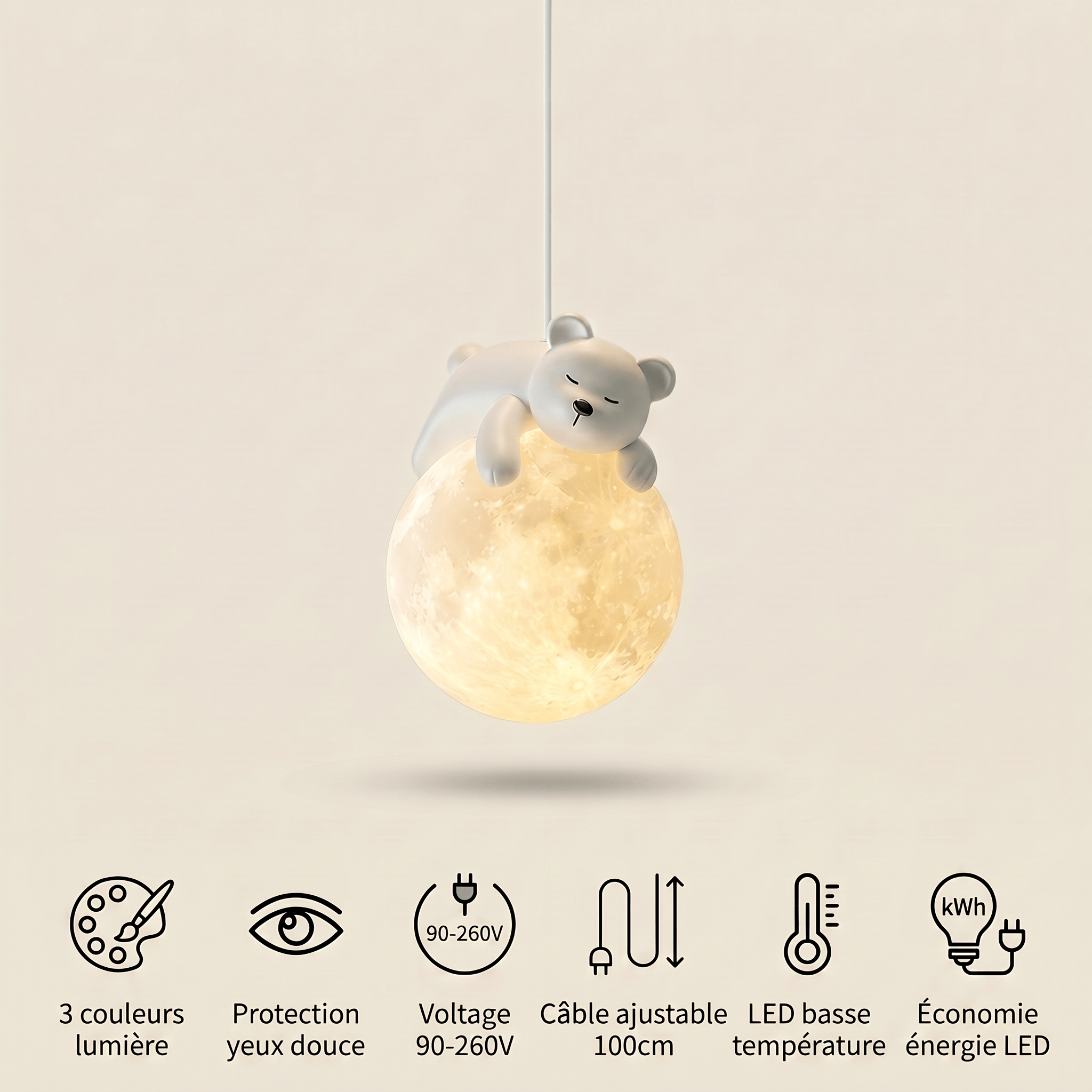 Veilleuse suspension luminaire ours - CozyBear