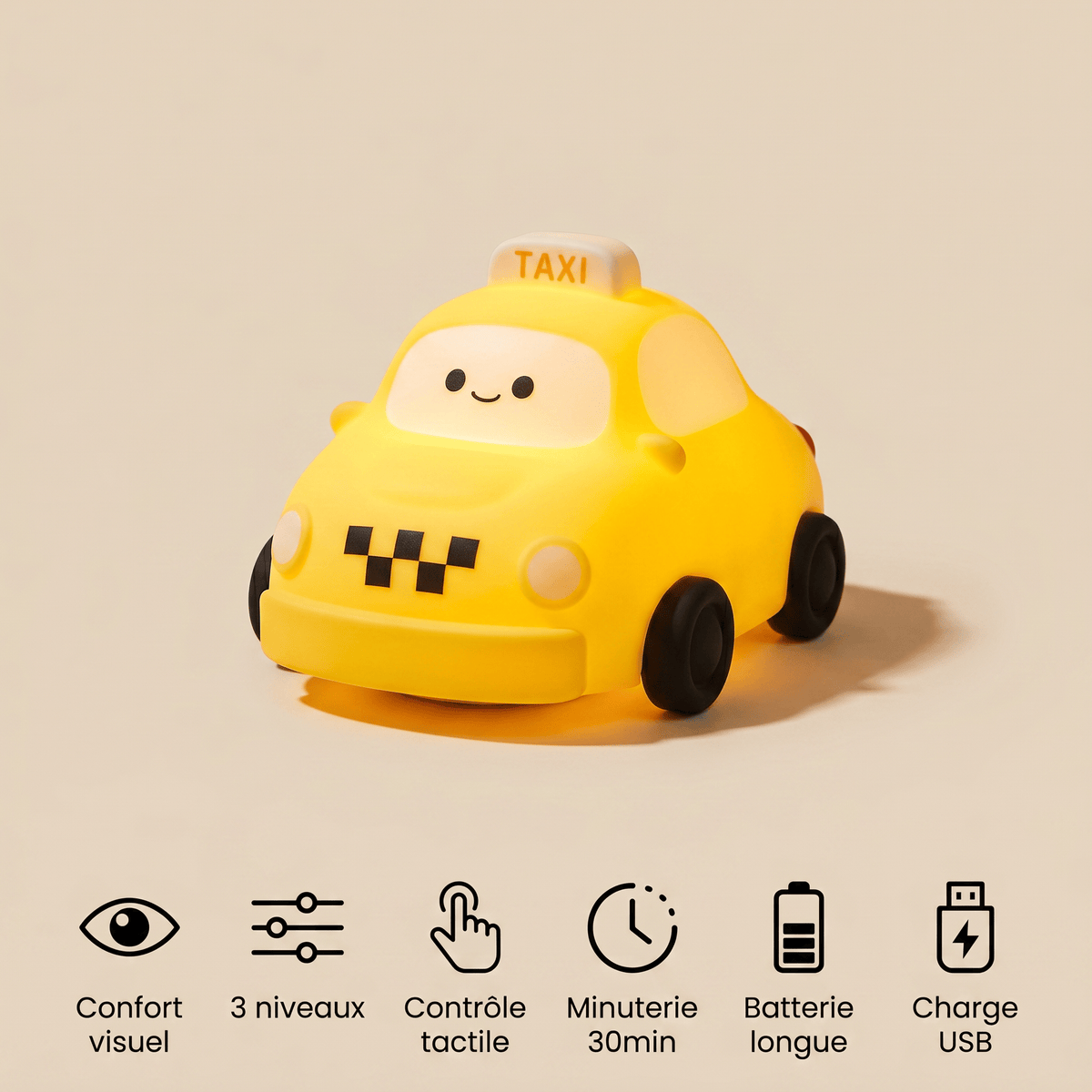 Veilleuse taxi rechargeable- TaxiGlow