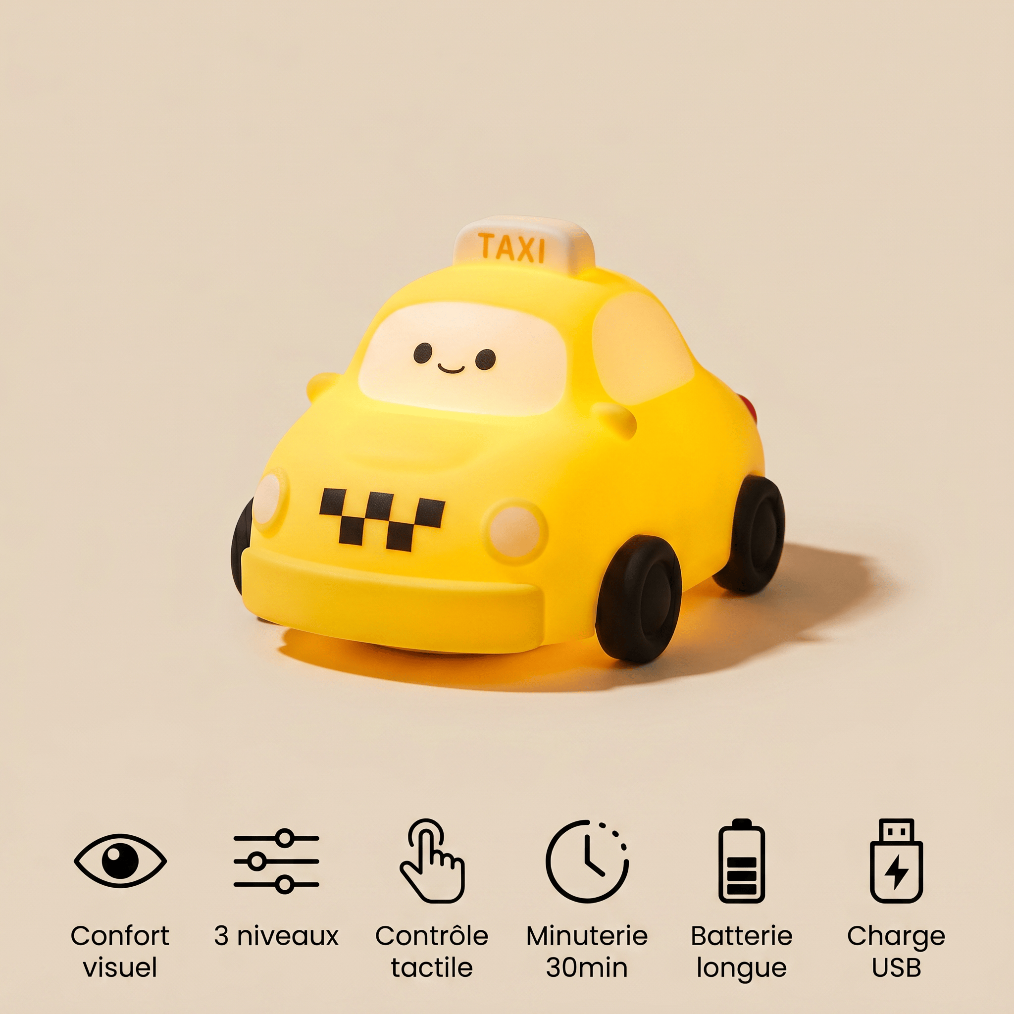 Veilleuse taxi rechargeable- TaxiGlow